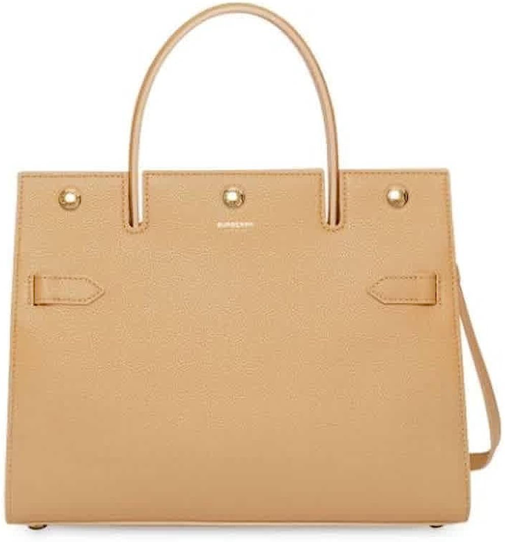 BURBERRY Small Title Leather Bag in Honey