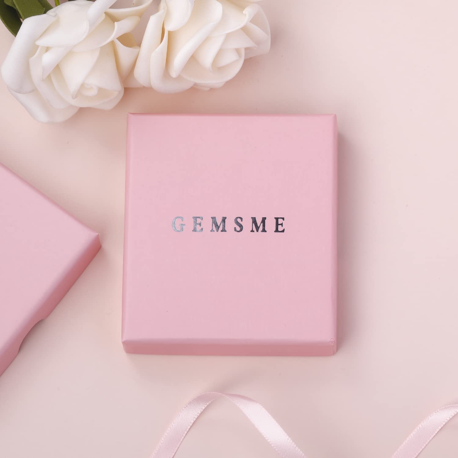 GMESME 18K White Gold Plated Cubic Zirconia Classic Tennis Necklace (14-24inch)