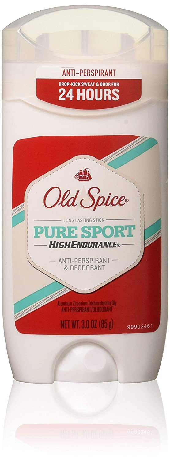 Old Spice High Endurance Anti-Perspirant & Deodorant, Pure Sport 3 oz (Pack of 4)