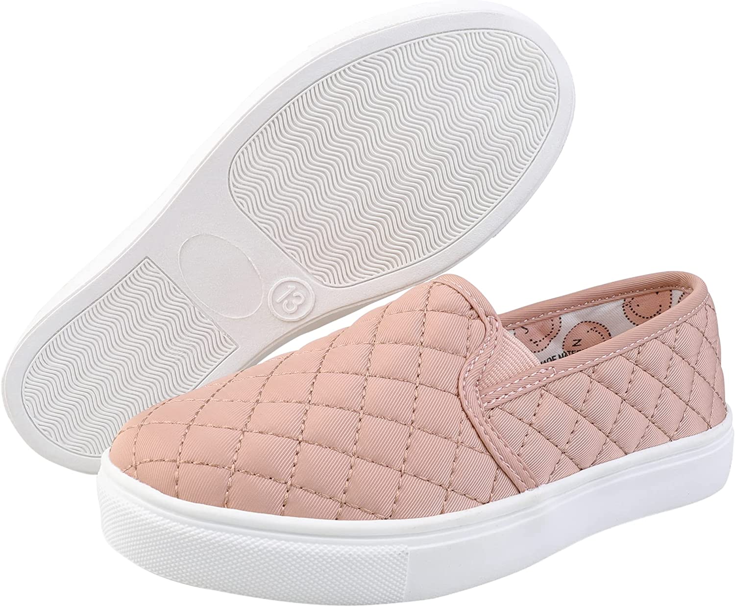 NCCB Girls Sneakers Slip On Casual Sneakers for Girls Nonslip Comfort Lightweight Flats Shoes for Big Girls Little Girls