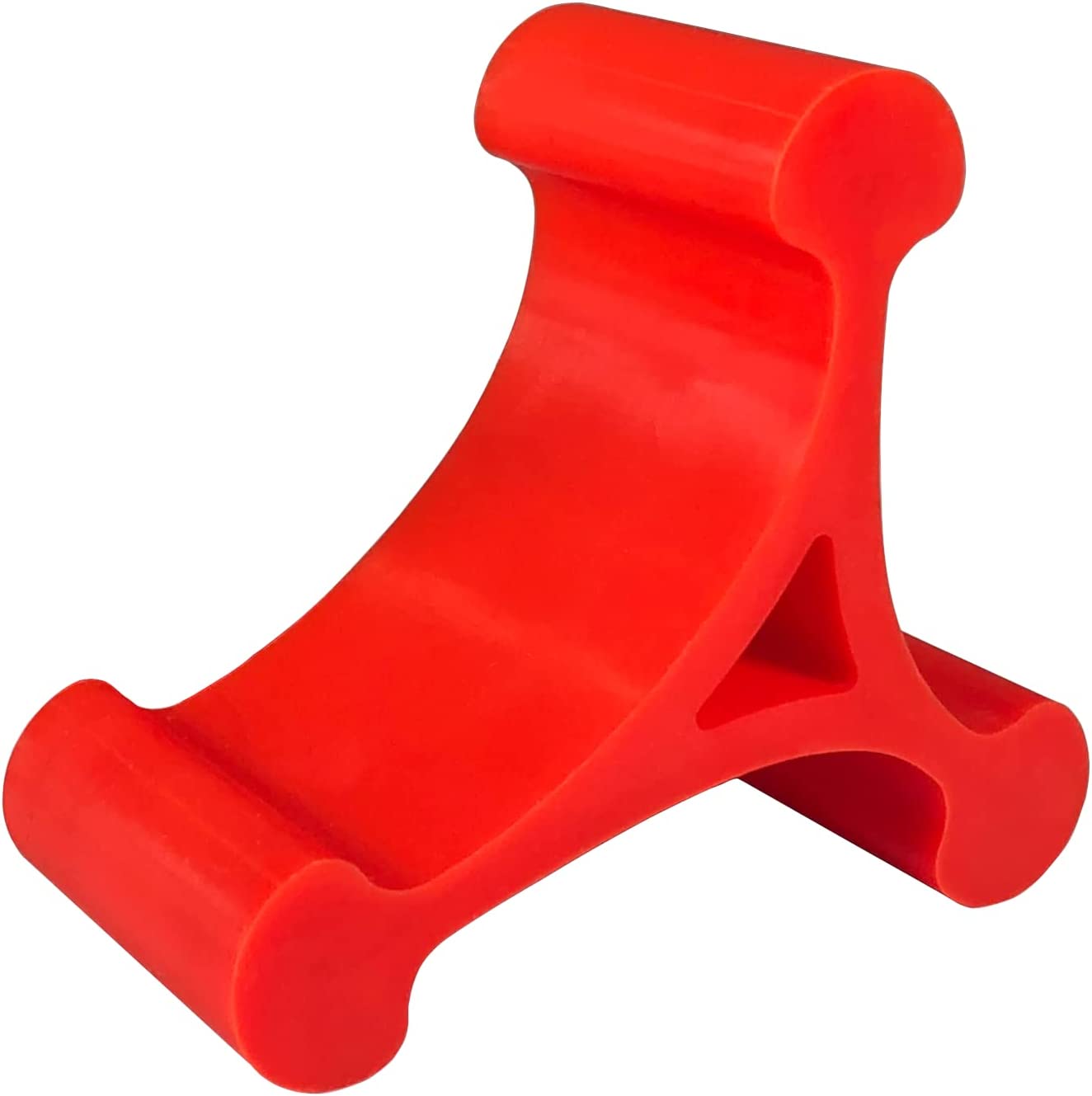Skalene Phone Stand - Modern Art for Modern Life - Multi Angle Silicone Rubber Phone Stand - Elegant， Minimalist， Innovative Design - Compatible with Apple， Samsung， Google， and More (Flash Red)
