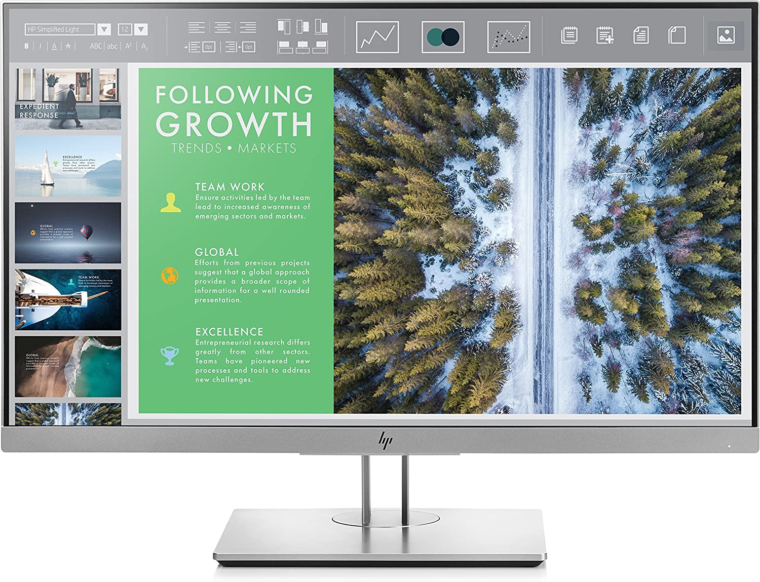 HP EliteDisplay E243 | 24" Monitor | HD IPS Screen | Silver | 1FH47A8