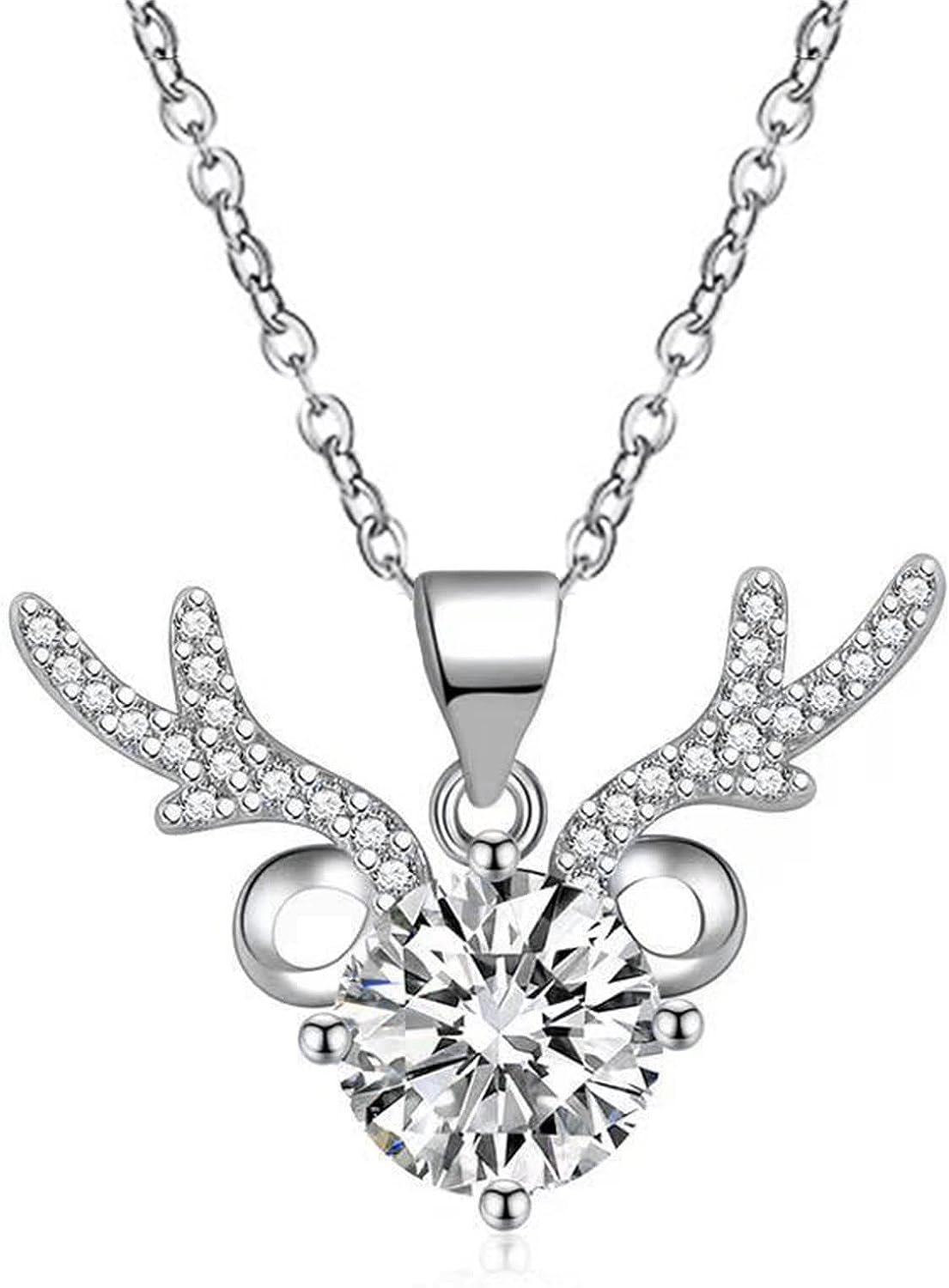 JUNZAI Fashion Women’s Necklace,Handmade Sterling Necklace for Women, Christmas Birthday Valentines Day Jewelry Gift for Women and Girls