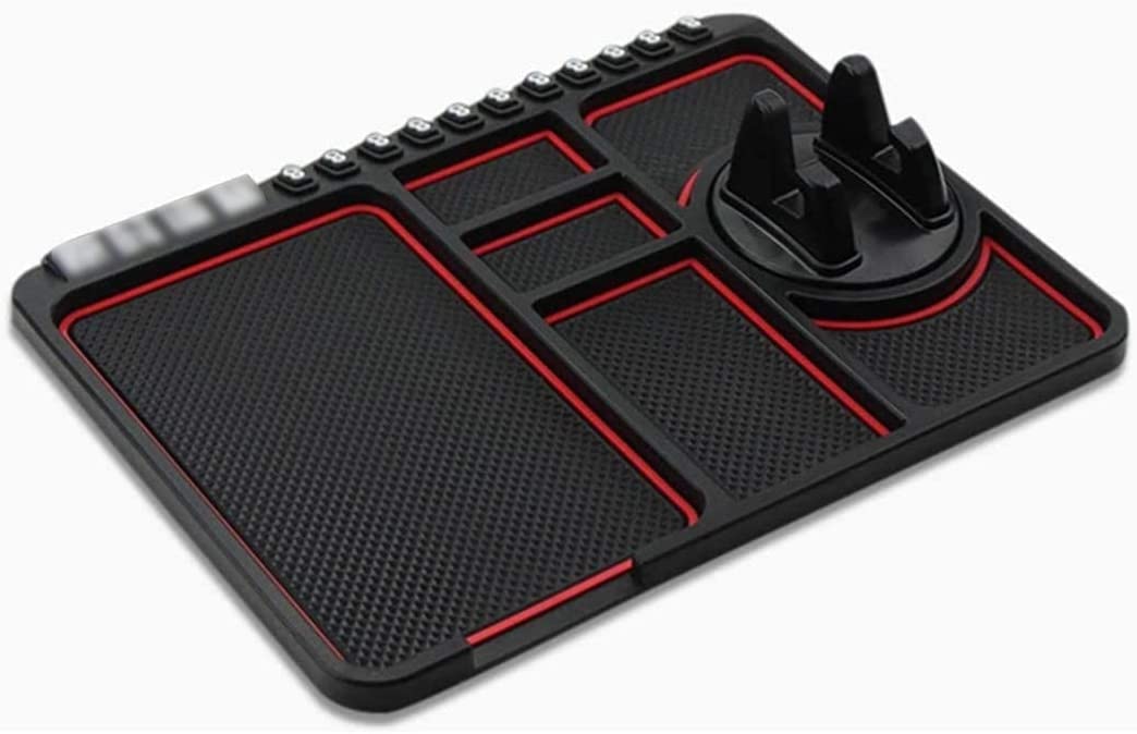 4 in 1 Non Slip Phone Pad for Car Anti Slip Mat Universal 360°Dashboard Cell Phone Holder Multifunctional Non-Slip Phone Mat with Temporary Parking Number