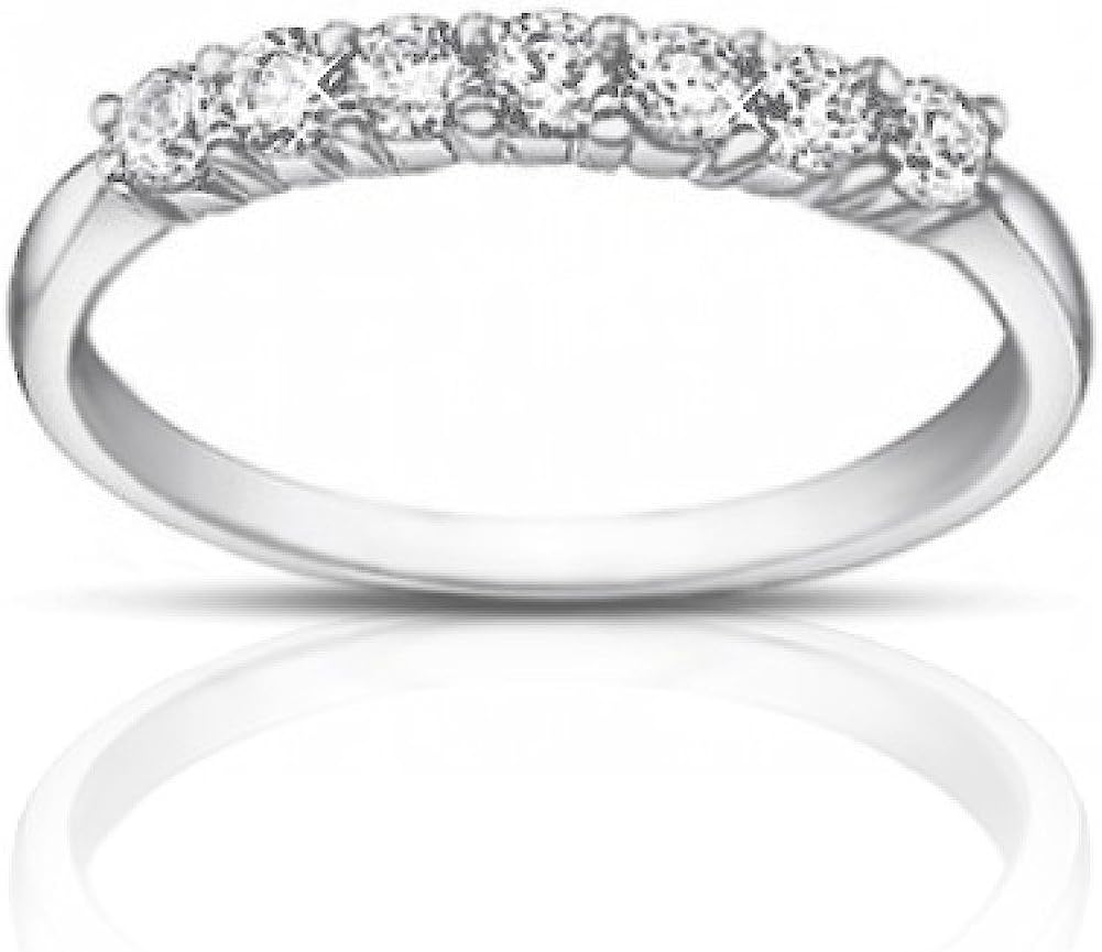 Madina Jewelry 0.50 ct Ladies Round Cut Diamond Wedding Band Ring in Platinum