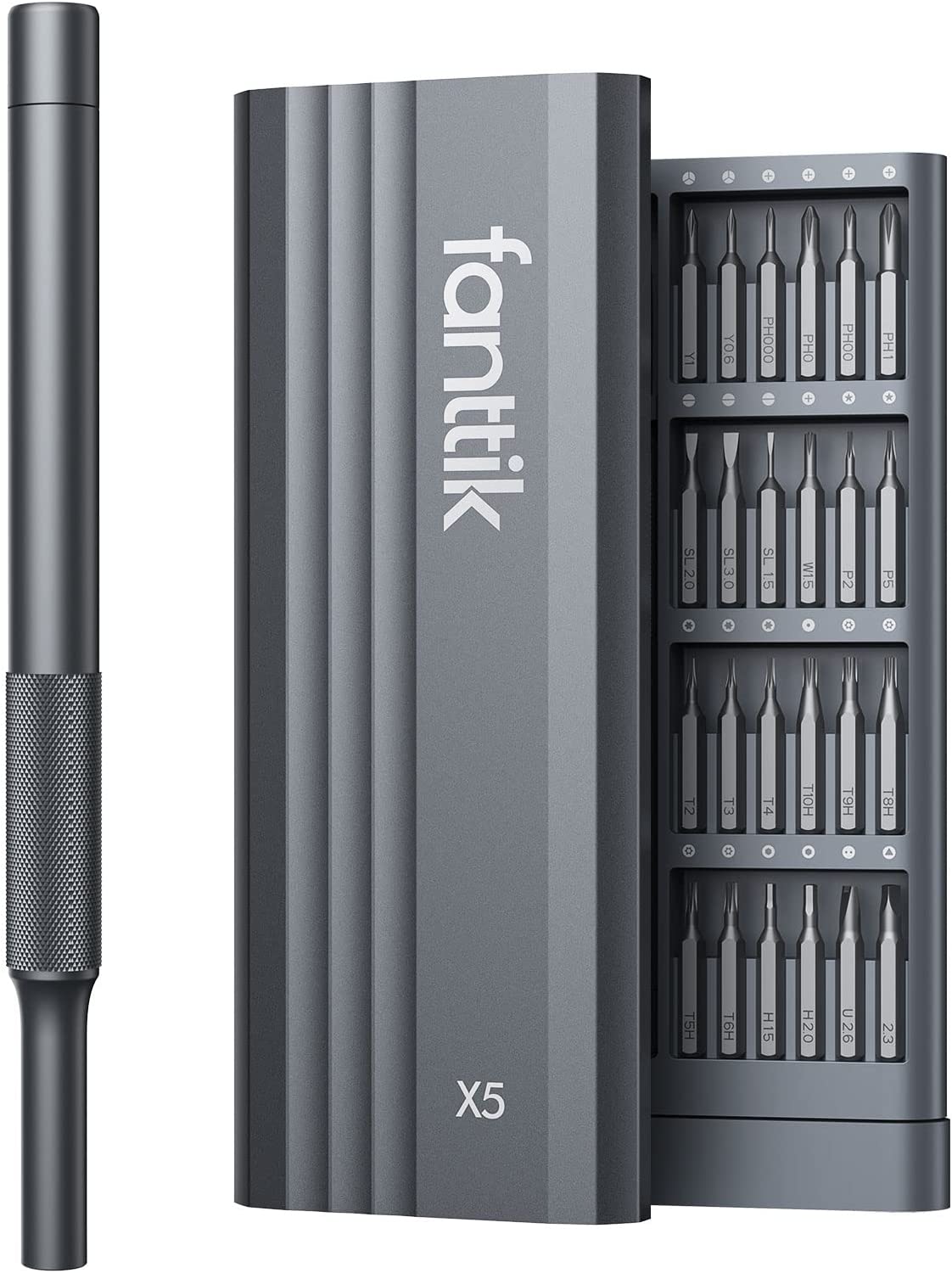 Fanttik Precision Screwdriver Set, 25 in 1 Mini Screwdriver, Magnetic Driver Bits Set, Pocket Manual Screwdriver Tool Set, Repair Tool Kit for Electronics - X5