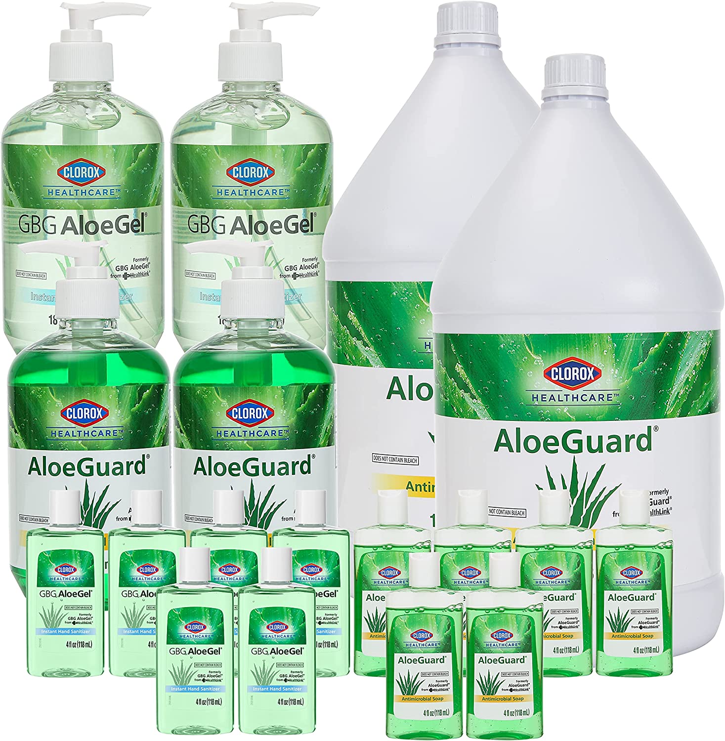 Clorox Healthcare Doctor's Essentials Hand Sanitizer & Soap Kit | GBG AloeGel Hand Sanitizer Gel Pump Dispensers & Mini Travel Hand Sanitizers, AloeGuard Antimicrobial Soaps | FDA Registered