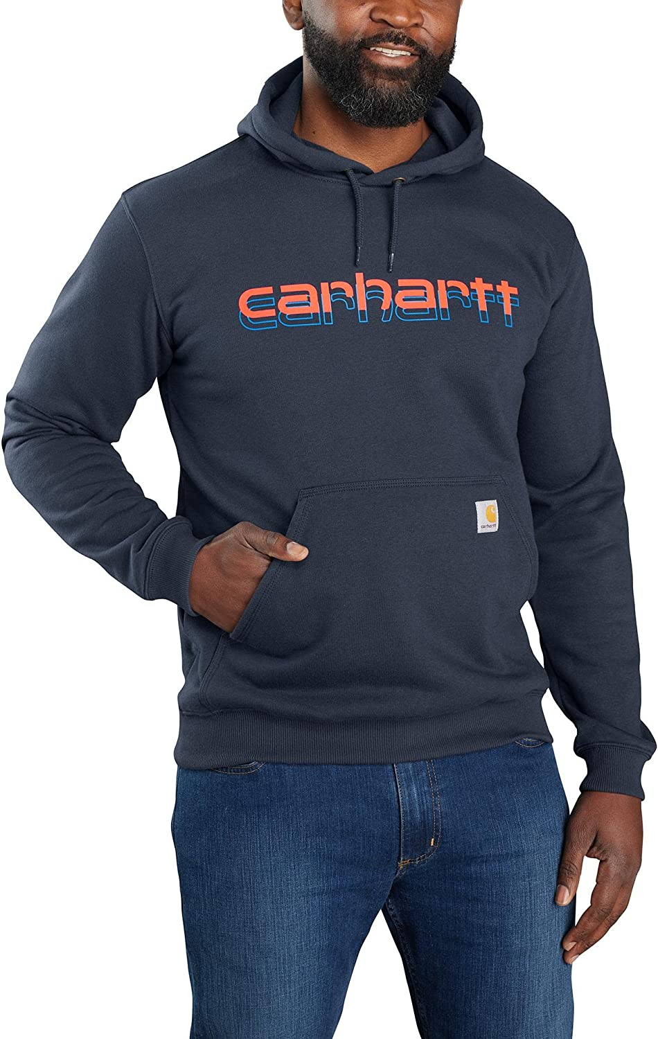 Carhartt Men's Rain Defender Loose Fit Midweight Logo Graphic Sweatshirt