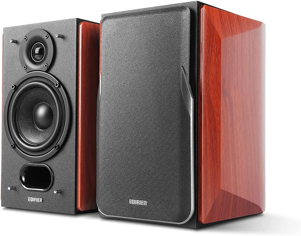 Edifier P17 Passive Bookshelf Speakers - 2-Way Speakers with Built-in Wall-Mount Bracket - Perfect for 5.1, 7.1 or 11.1 Side/Rear Surround Setup - Pair - Needs Amplifier or Receiver to Operate