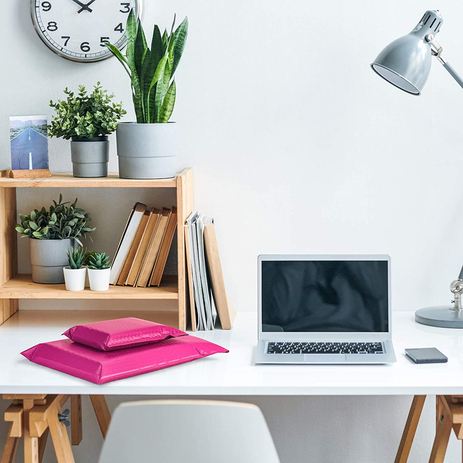 Fuxury Pink Bubble Mailers 10.5x16 Inch 25 Pack, Self Seal Adhesive Waterproof Padded Envelopes, Cushioning Shipping Bags, Padded Mailers for Mailing, Packaging, Small Business Supplies, 5