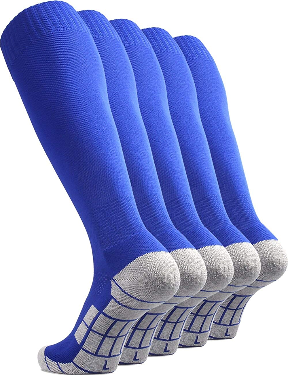 CWVLC Soccer Socks (1/3/5 pairs) Team Sport Knee High Socks for Adult Youth Kids