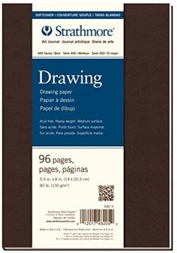 Strathmore 482-7-1 Softcover Art Drawing Journal. 7.75" x 9.75", Cream, 48 Sheets