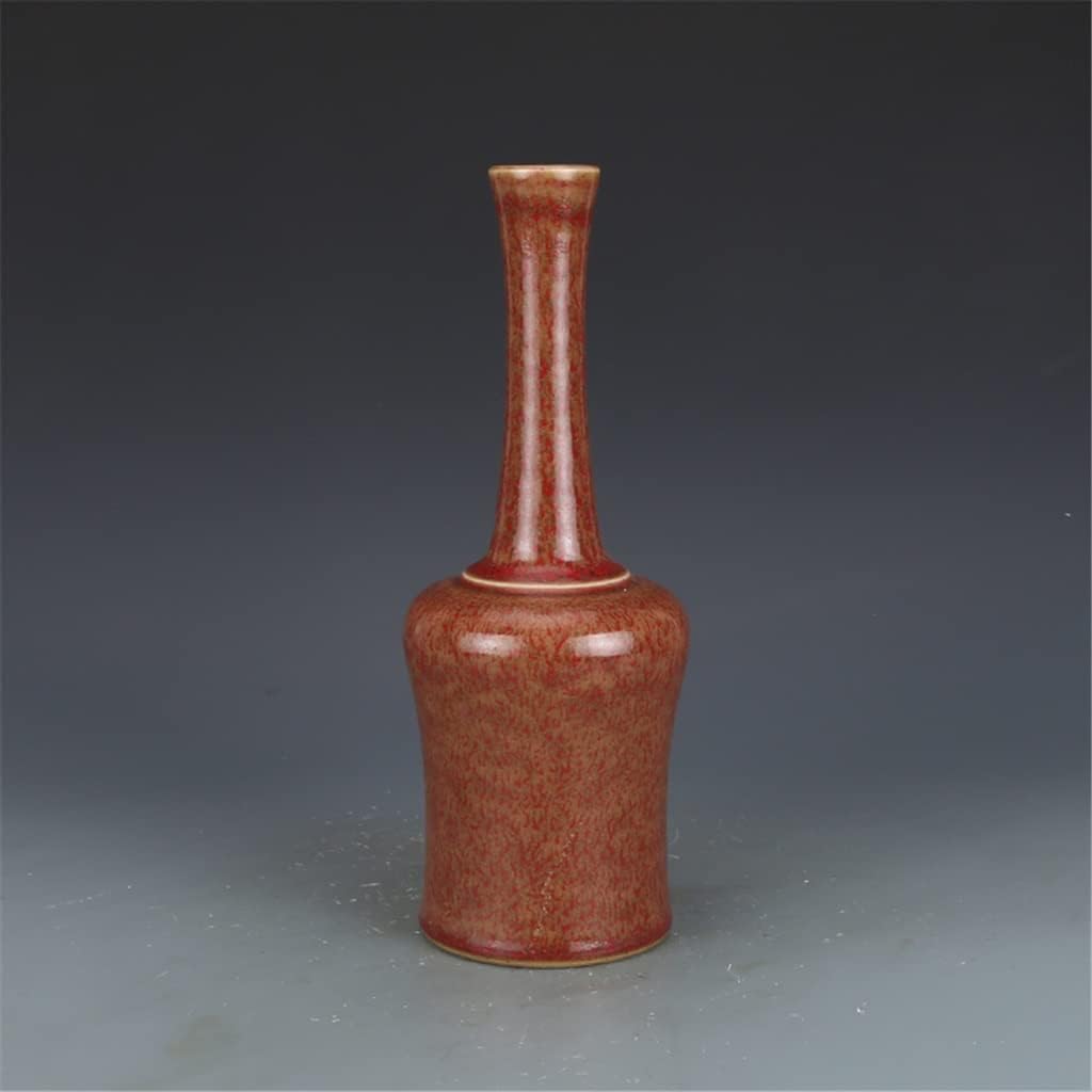 ZSEDP Red Kiln Change Bell Ringer Porcelain Vase Antique Collection Ornaments