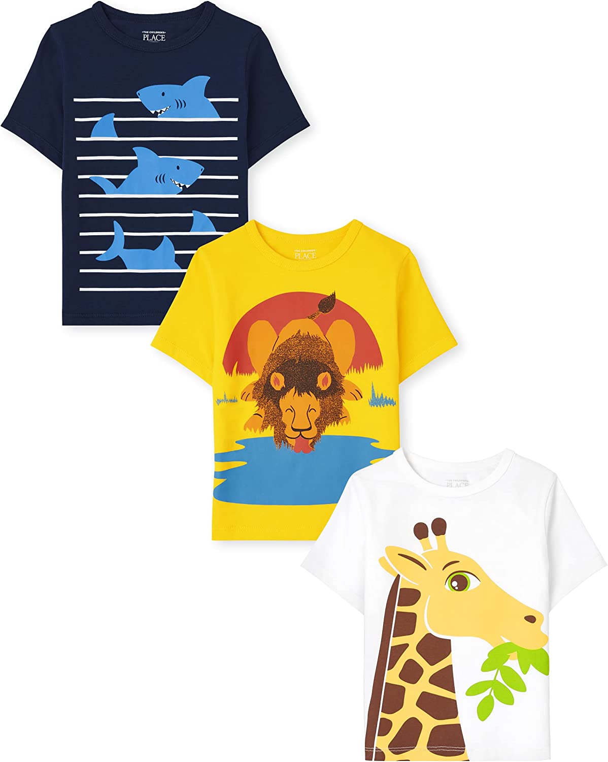 The Children's Place Baby Toddler Boys Short Sleeve Graphic T-Shirt 3-Pack
