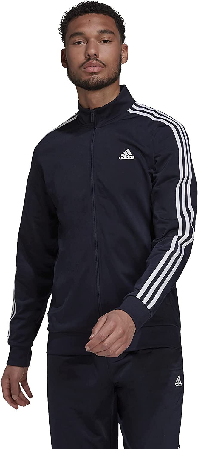 adidas Men's Essentials Warm-Up 3-Stripes Track Top