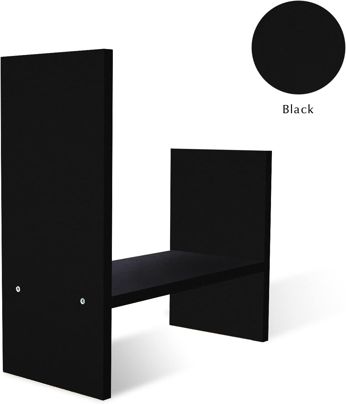 Jerry & Maggie - Desktop Organizer Office Storage Rack Adjustable Wood Display Shelf - Free Style Double H Display - True Natural Stand Shelf - Black