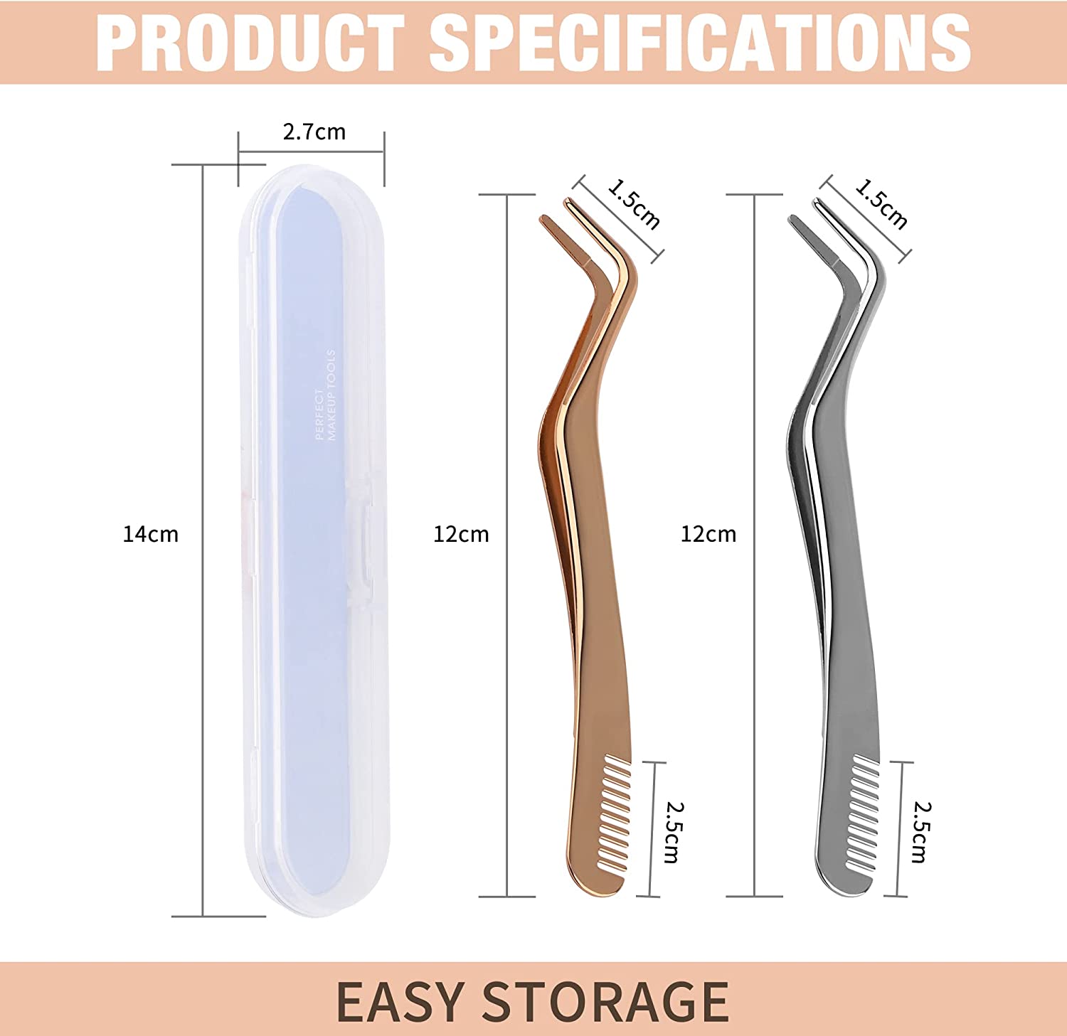 Lash Tweezers for Lash Clusters GEMERRY 2pcs Cluster Lash Tweezers Set Eyelash Tweezers for Individual lashes Curved DIY Lash Extension Tweezers Stainless Steel Tweezers Set Gold and Silver