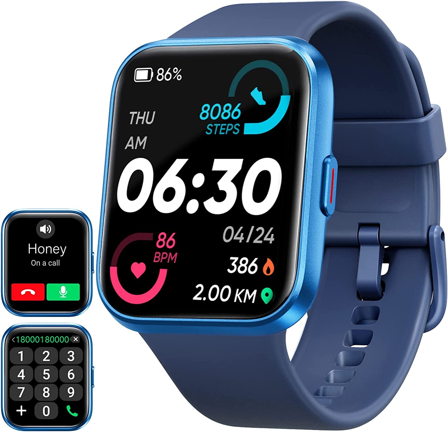 Smart Watches for Women[Call Receive/Dial] Fitness Watches for Women [Alexa Built-in]1.7'Touch Screen Fitness Tracker Heart Rate Blood Oxygen Sleep Monitor 60 Sports IP68 for iPhone Android Compatible