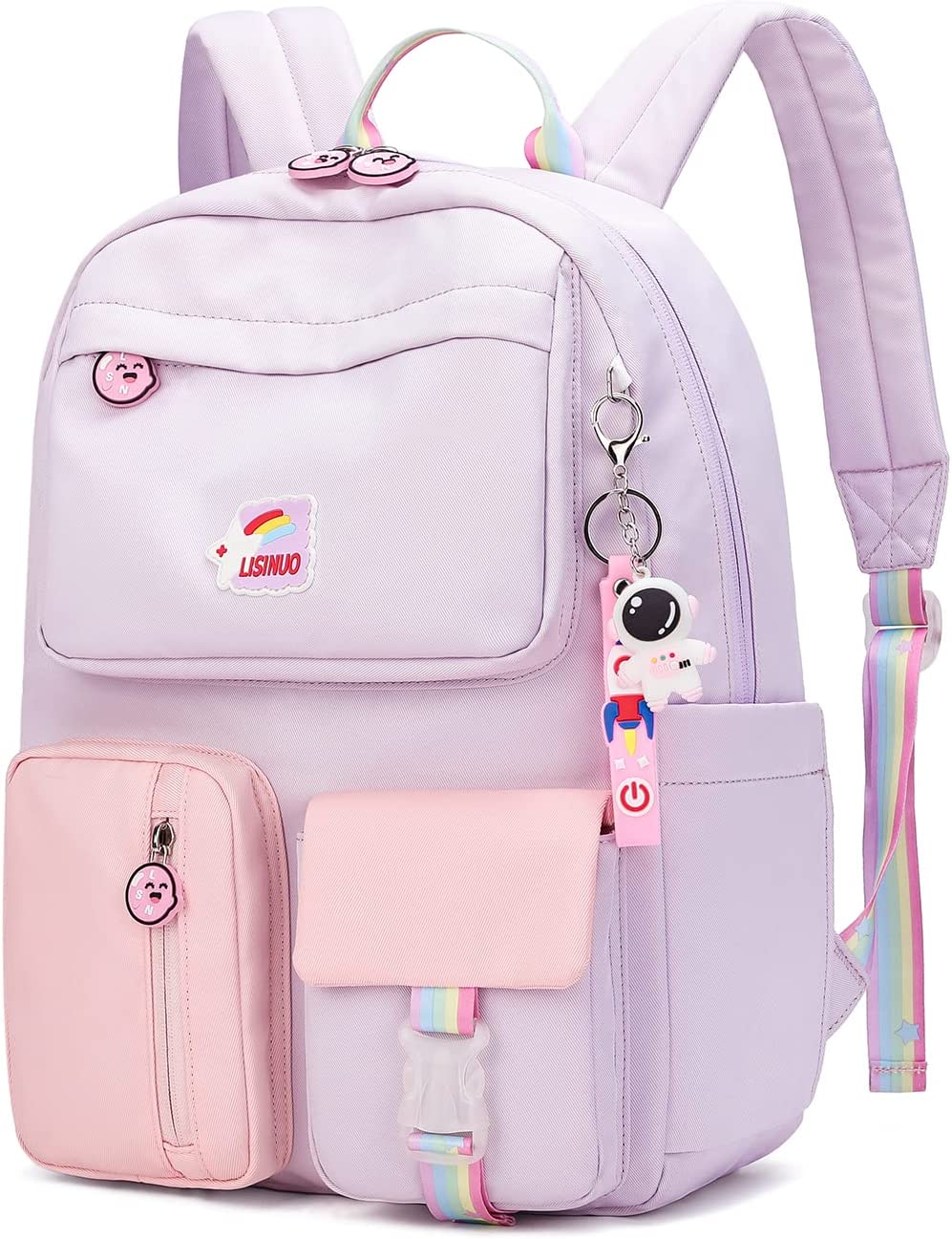 AUOBAG Kids Backpacks Girls Backpack for Girl Elementary School Bags Bookbags For Teen Suitable For Children Aged 7-15 (Purple)