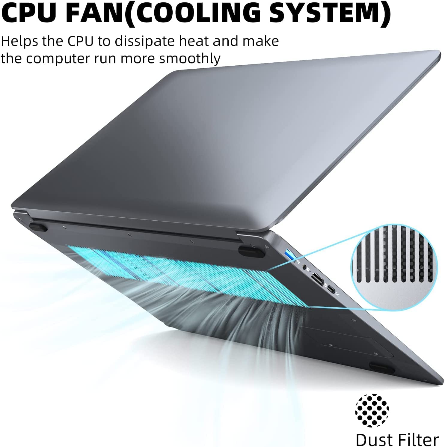 SGIN Laptop 15.6 Inch 12GB DDR4 512GB SSD, Windows 11 Laptops with Intel Celeron N5095, FHD 1920x1080, Dual Band WiFi, 2xUSB 3.0, Up to 2.9Ghz, Bluetooth 4.2, Supports 512GB TF Card Expansion, Gray