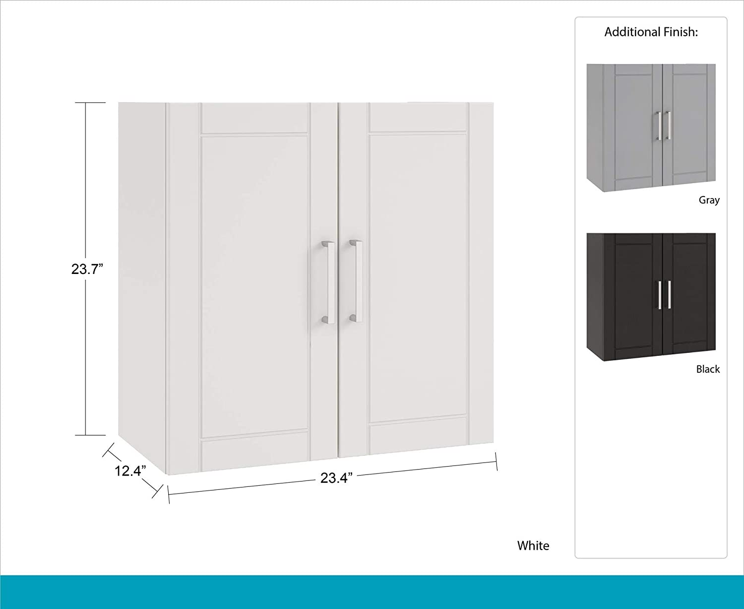 SystemBuild Callahan Wall Cabinet 24&#34; Black