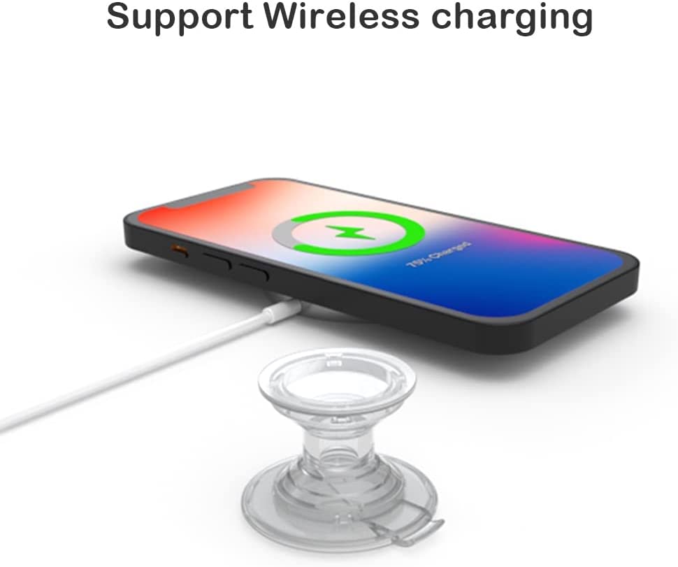 DALSTONE Real Gold Edge Authentic Gorgeous Gemstone Crystal Geode Round Disc Shape Expandible Collapsible Mobile Phone Grip Stand Holder for Smartphone Tablet Cell Phone Accessory (White Jade disc)