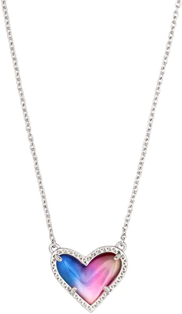 Kendra Scott Ari Heart Adjustable Length Pendant Necklace for Women, Fashion Jewelry