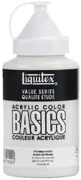 Liquitex BASICS Acrylic Paint, 13.5oz Squeeze Bottle, Titanium White