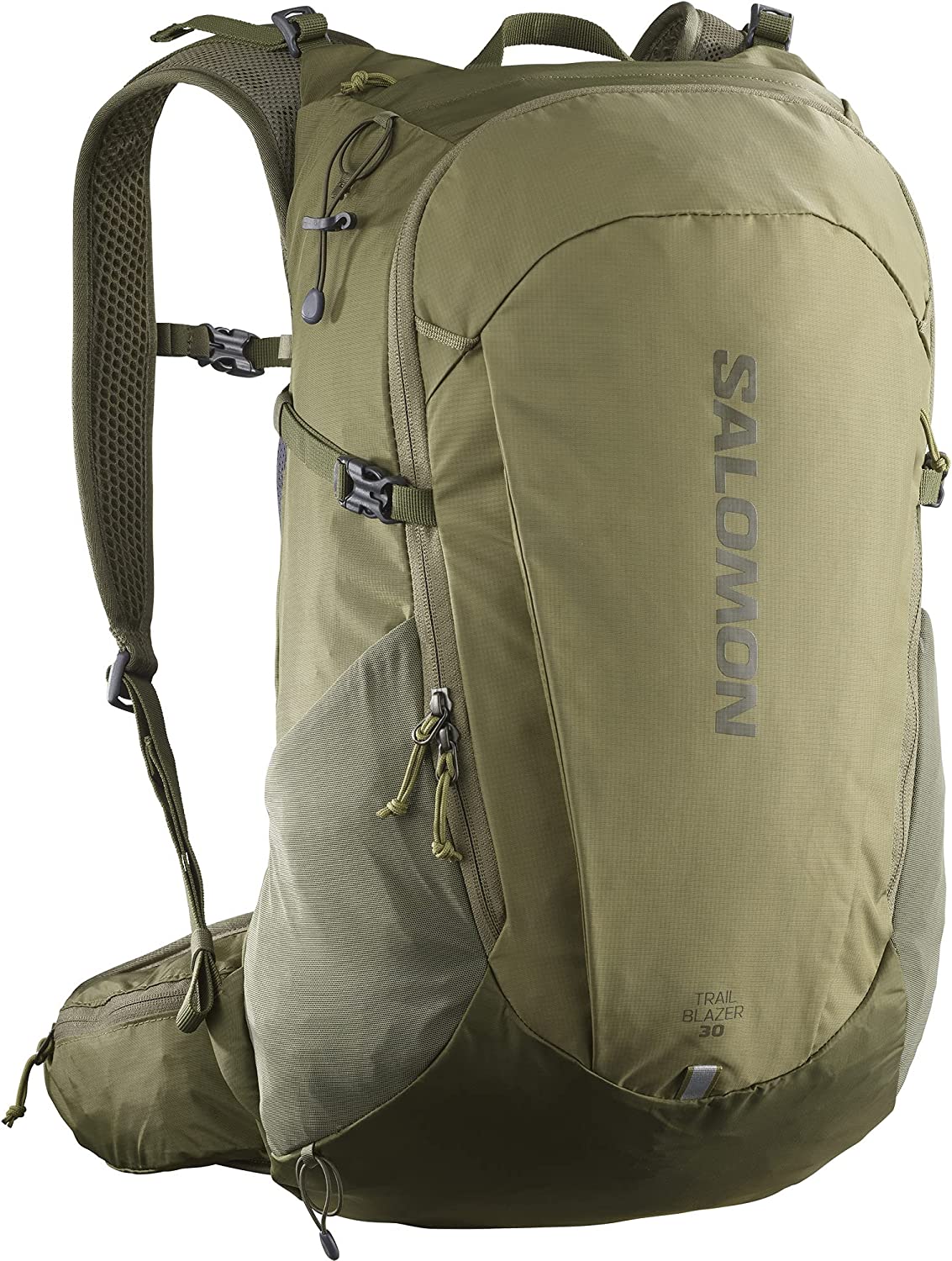 Salomon Trailblazer 30 Unisex Backpack 30L Hiking Trail Running, Olive Green (Martini Olive)